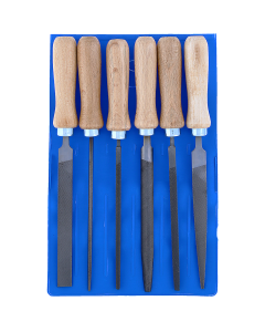 Set of 6 key files with handle (in pouch)